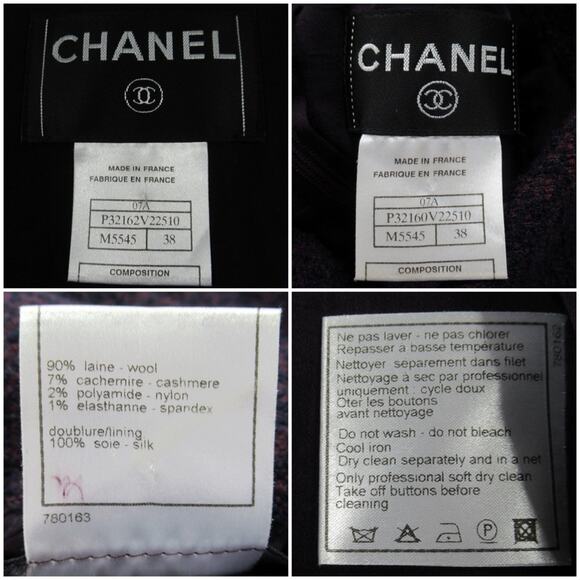 CHANEL Wool-Cashmere Tweed Mock Collar Dress & Double-Breasted Tweed Jacket Set - Picture 12 of 14